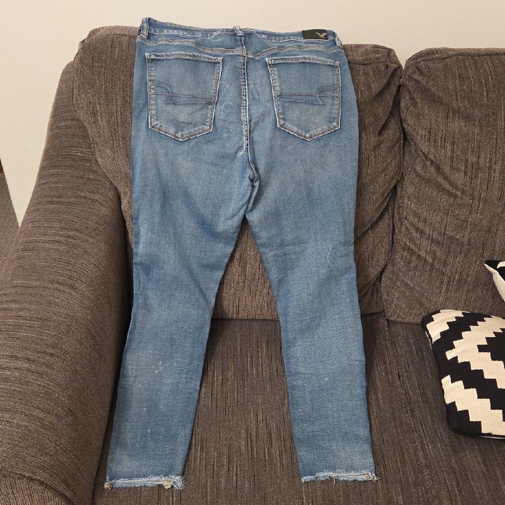 Distressed Blue Women's Jeans - Picture 4 of 4